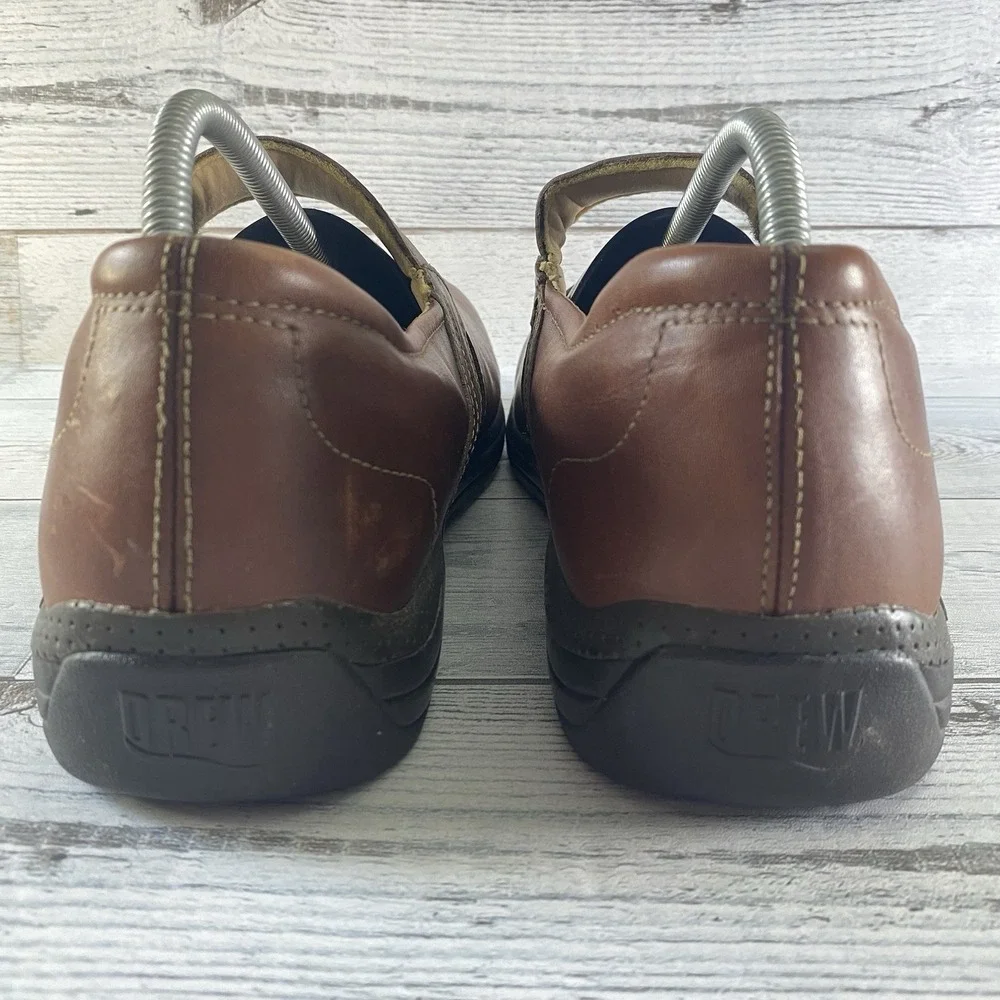 Drew Heather Mary Jane Shoes Womens‎ 9.5 W Brown Leather Orthopedic Comfort Walk